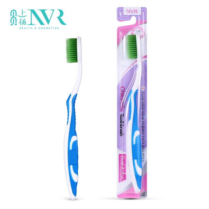 上扬NVR速干燥软毛卫生牙刷 原装进口 成人 护齿中软毛小球藻适用敏感型牙龈