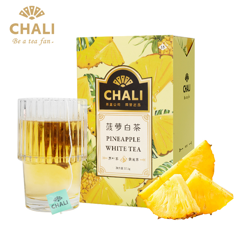 茶里(ChaLi)花果茶 菠萝白茶菠萝苹果菊花水果果粒花茶组合茶冷热泡花茶15包