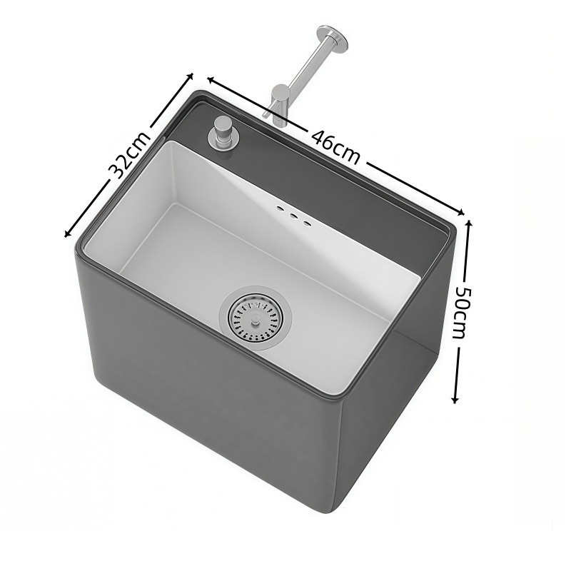 豫龙都 拖把池陶瓷个