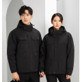 天鸣TMG9809#冲锋衣 可拆卸摇粒绒内胆 源头工厂 可定制S-5XL 件 XL 黑色