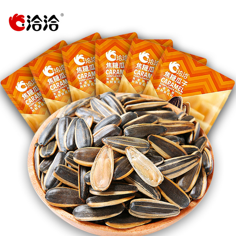 洽洽瓜子焦糖恰恰瓜子葵花籽坚果炒货零食自营小吃98g6袋