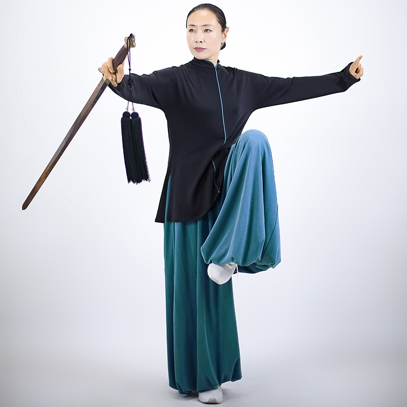 太极服新款春秋女士定制款太极服多色休闲服直条款之简