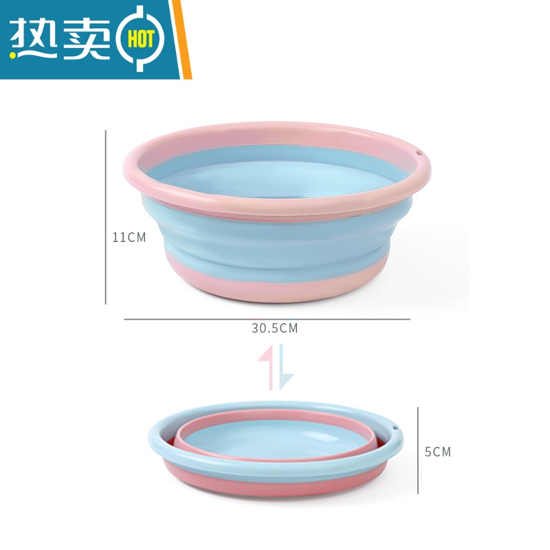 XIANCAI可洗脸盆便携式旅行旅游家用婴儿洗澡盆菜洗衣洗脚压缩盆子高清大图