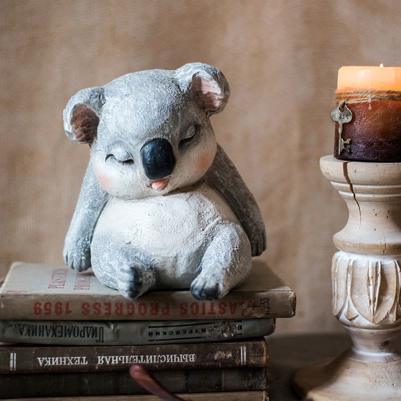 家柏饰(CORATED)瞌睡萌宠树脂摆件 狗狗 考拉树懒甜蜜情人节杂货花园 瞌睡小黄图片