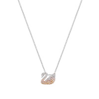 SWAROVSKI 施华洛世奇 人造水晶(小)渐变色水晶天鹅女士吊坠项链轻奢饰品 5215038