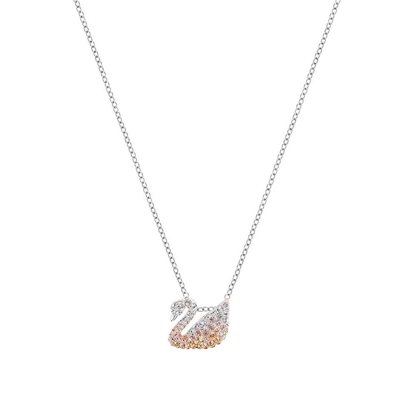 SWAROVSKI 施华洛世奇 人造水晶(小)渐变色水晶天鹅女士吊坠项链轻奢饰品 5215038