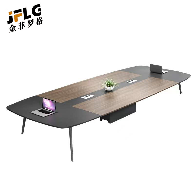 苏宁 金菲罗格 办公家具 现代简约钢制会议长条洽谈桌高清大图