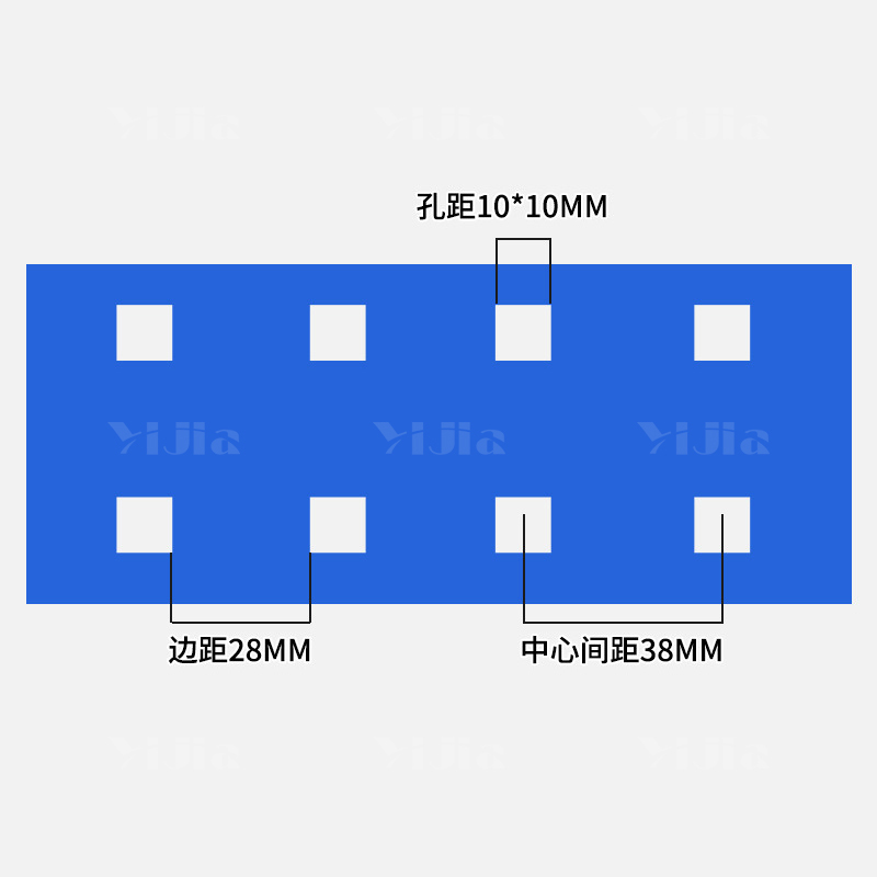 翌嘉YJ4121059 五金方孔洞洞板置物架金属工具挂板壁挂收纳整理挂架 1500*450*1.5高清大图