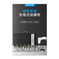 真空拔罐器抽气式拨气罐家用祛湿拔火罐电动枪玻璃美容院专用套装 12罐电动拔罐套装+手动抽气枪
