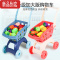 真智力儿童水果蔬菜切切乐玩具男孩宝宝可切菜小女孩过家家披萨仿真厨房 [粉色]大号购物车(不含蔬菜水果)仿真食物