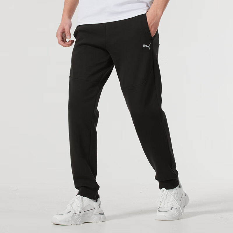 彪马（PUMA）男裤新款运动裤时尚舒适透气休闲裤针织潮流长裤687568-01 ZP高清大图