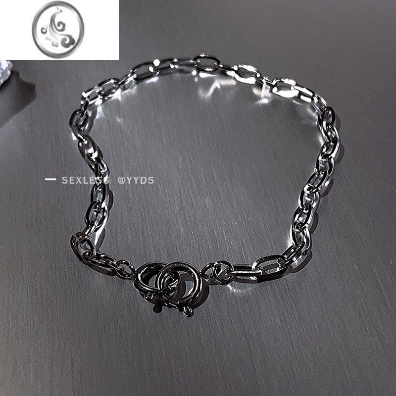 JiMiyyds 银色可拆卸延长链项链ins简约百搭手链加长链冷淡风diy配饰图片