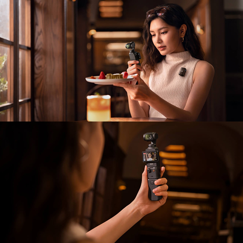 大疆(DJI)Osmo Pocket3 灵眸口袋云台相机 大疆pocket3 旅游美颜vlog防抖云台 手持数码摄像机 大疆pocket3+128GB内存卡高清大图