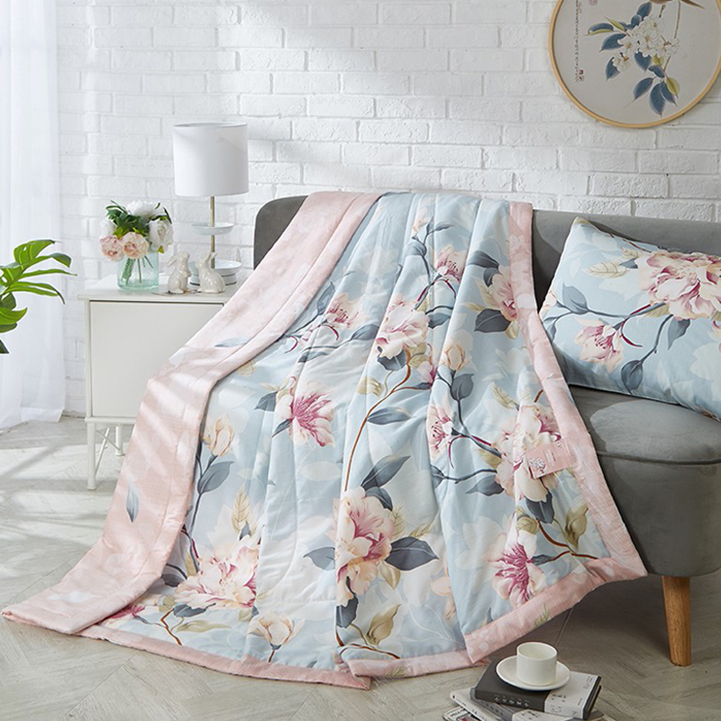 伊伊爱 ZB2000180 全棉印花夏季被子双人空调被 200*230cm随机色(单位:条)