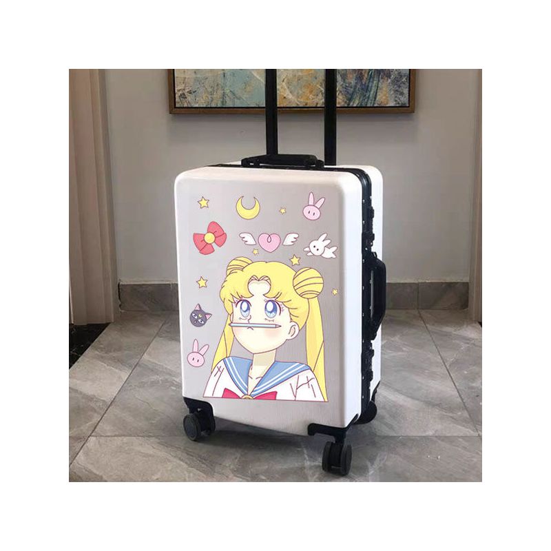 个性创意行李箱贴纸可爱少女心ins拉杆旅行箱自粘防水可移贴画|PVC美少女战士