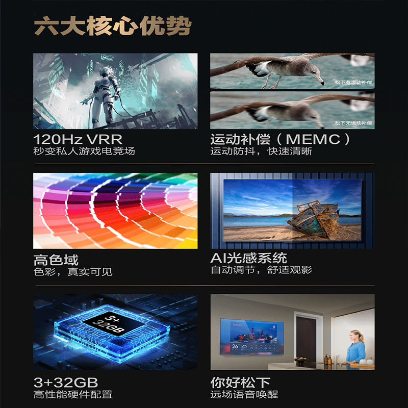 松下电视TH-85JX900C 85英寸4K超高清 智能网络 语音 声控 无线双WiFi 蓝牙 新品 六色驱动120HZ