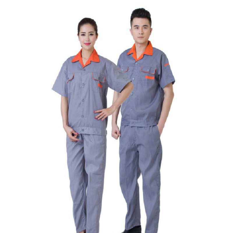 京嘉(JINGJIA) 短袖工作服 套装 夏季工装可定制 劳保服耐磨耐脏工装服