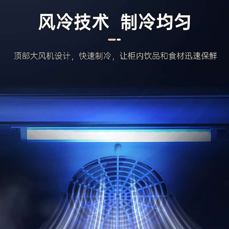 澳柯玛SC-310W白色冷藏展示柜保鲜柜饮料冰箱水果凉菜酒水风蔬菜商用风冷无霜高清大图