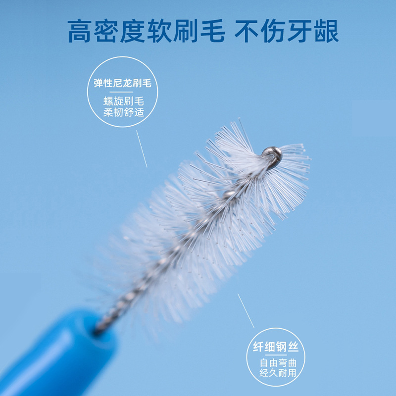 小鹿妈妈 L型进口牙缝刷极细后排牙间刷 ssss号10支装高清大图