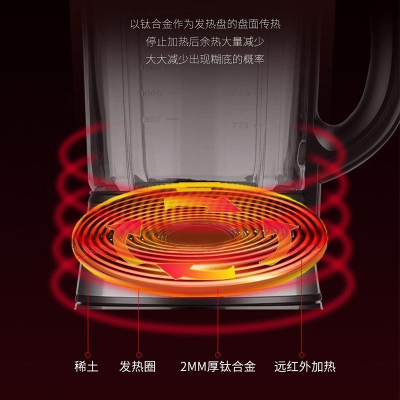 美国惠而浦(Whirlpool)真空破壁机WBL-CG211B家用破壁料理机加热全自动多功能小型破壁料理机豆浆辅食机