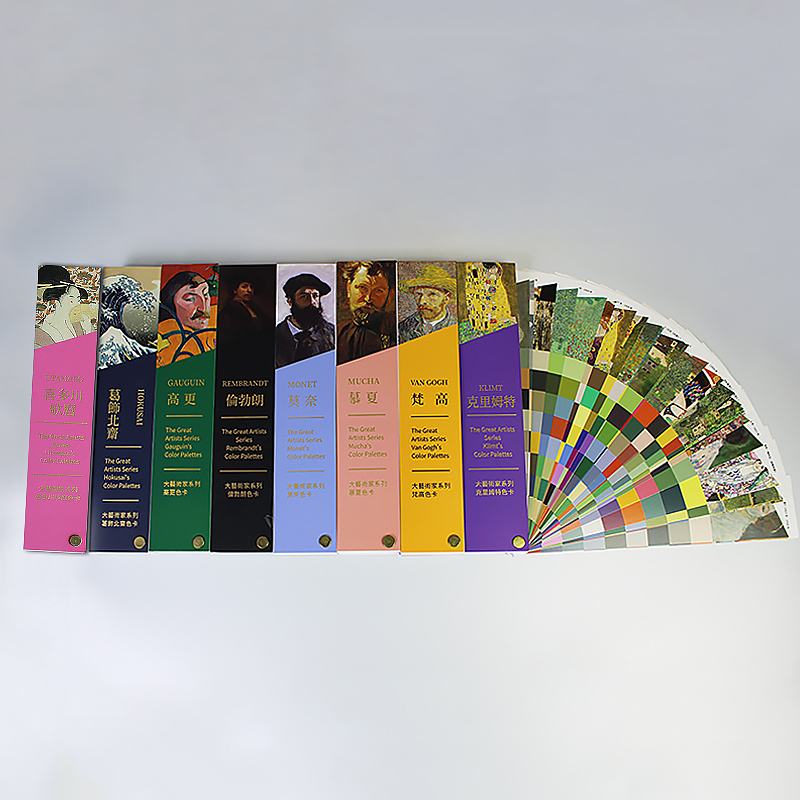 [送书签]克里姆特画册+色卡套装 [正版]大艺术家系列书画册色卡套装 莫奈 梵高 慕夏 高更 葛饰北斋 伦勃朗 克里姆特高清大图