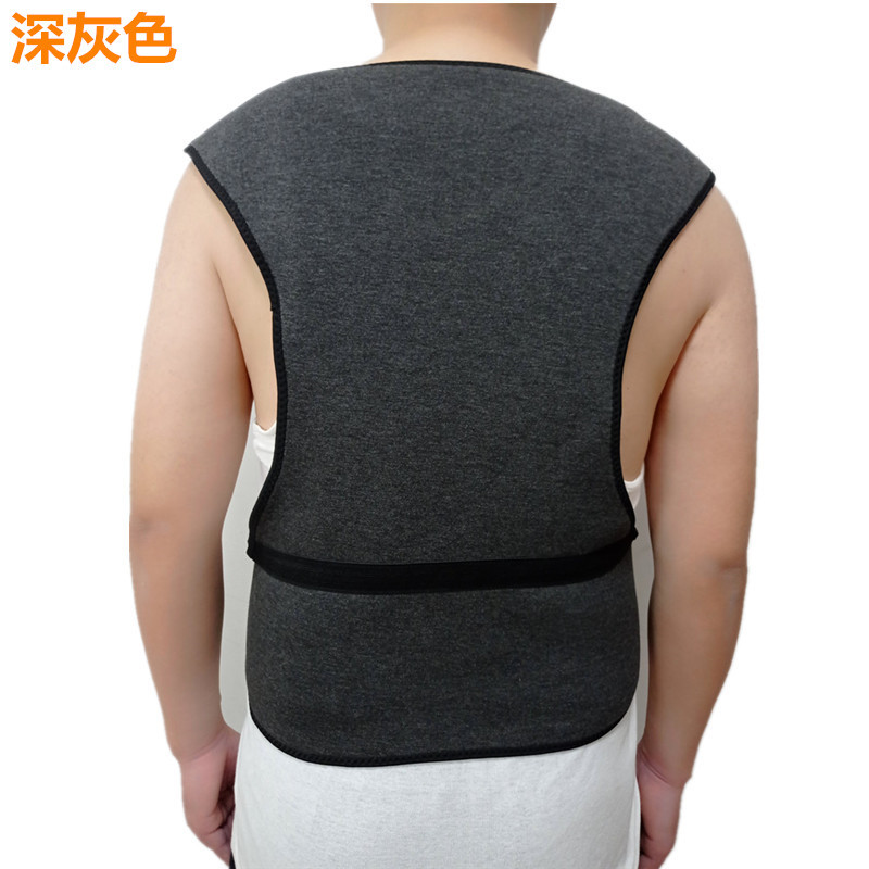 灰色m护背部背心护肩膀马甲男女保护颈椎空调房冬护胃保暖护腰带护