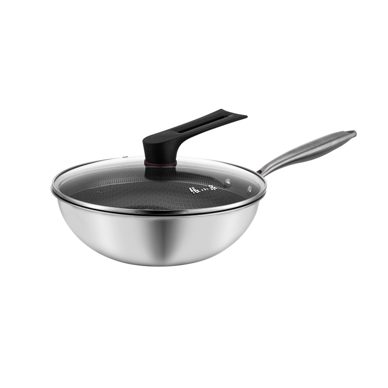 张小泉 304五代蜂窝不粘锅24cm C31670300高清大图