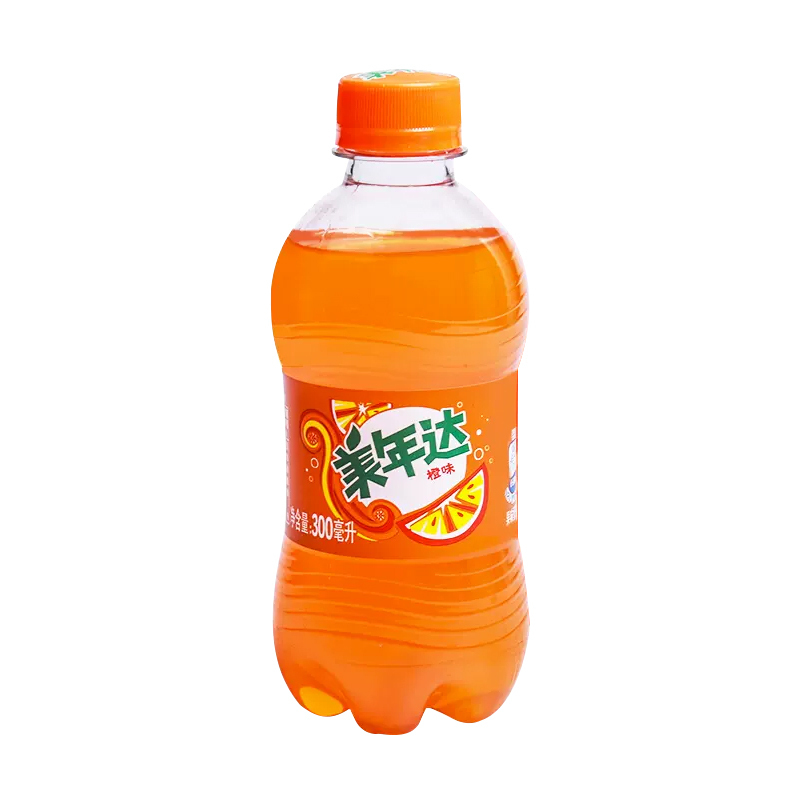 百事可乐 美年达 Mirinda 橙味汽水 碳酸饮料 300ml*6瓶 (新老包装随机发货)