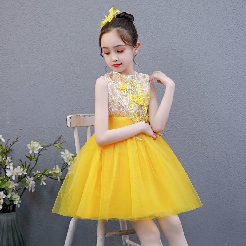 幼儿园六一儿童节演出服夏季男女童粉色公主裙蓬蓬纱裙舞蹈演出服 新款粉祥云亮片男短 110