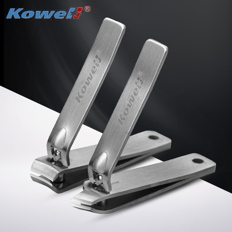 韩国Kowell指甲刀套装家用修甲美甲工具不锈钢指甲剪钳修脚刀套装黑色