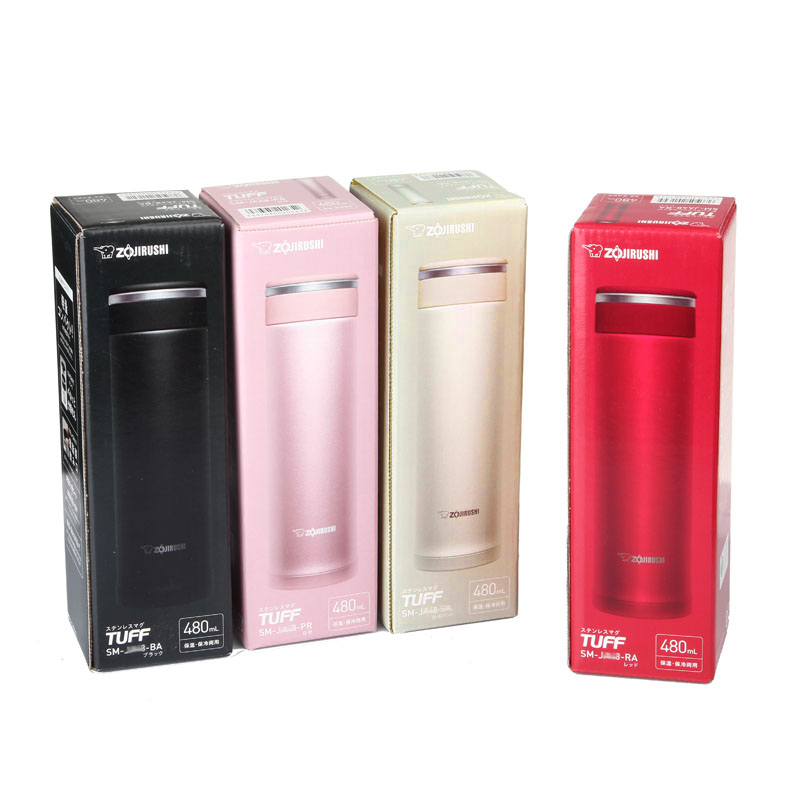 象印(ZO JIRUSHI)保温杯SM-JZ48 480ml 进口不锈钢真空保温保冷杯直身防漏办公水杯子 粉色
