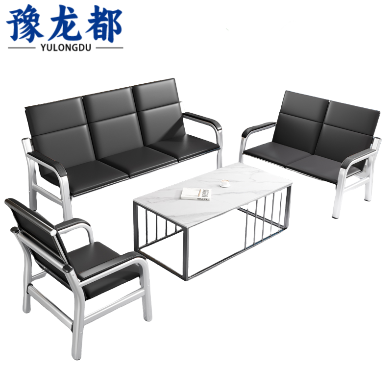 豫龙都排椅1+2+3+茶几套高清大图