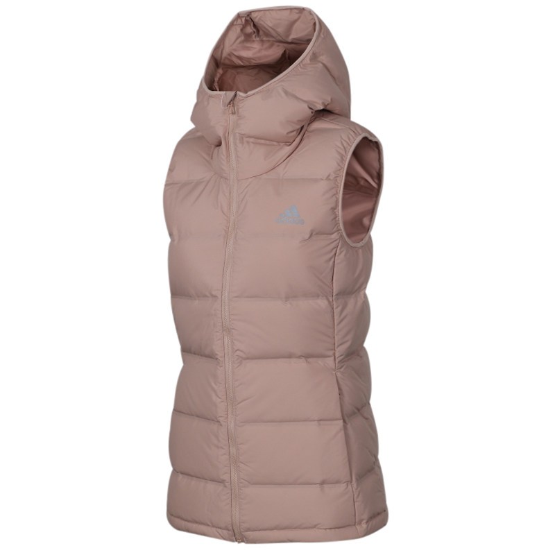 阿迪达斯(adidas)冬季新款女子防风保暖运动服连帽羽绒背心马甲cz2313