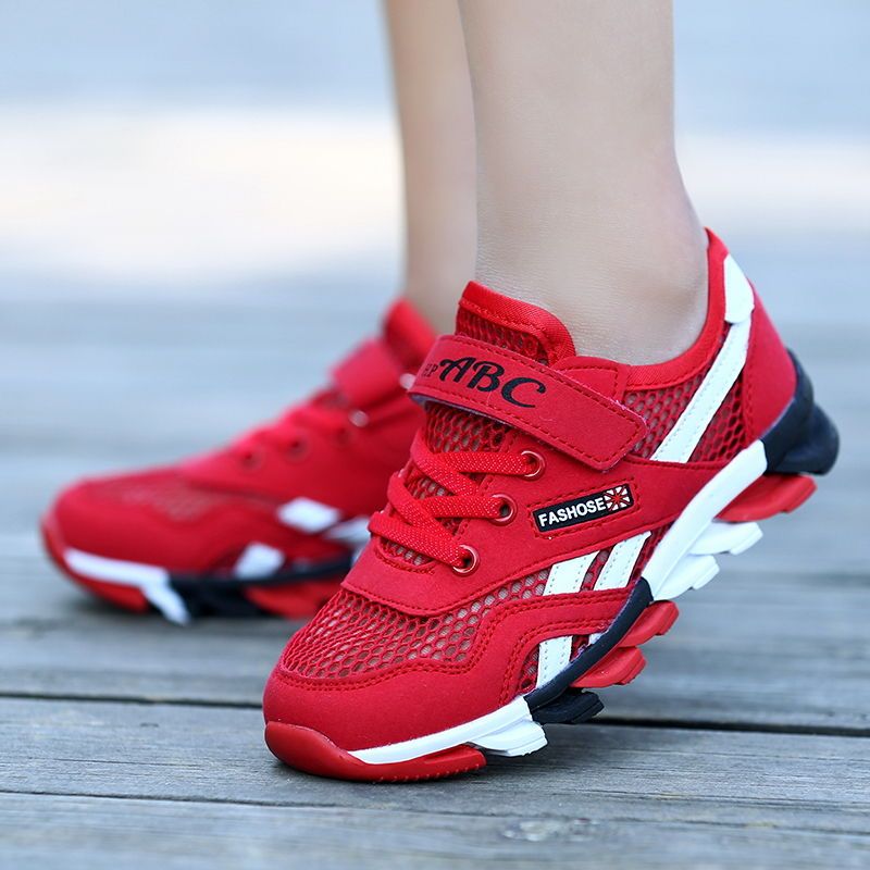 女童鞋春秋款网面女童运动鞋透气男童鞋子男童中大童儿童运动鞋321单