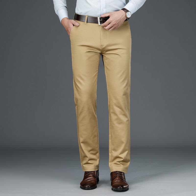 老爺車(LAOYECHE)冬季厚款休闲裤男大码长裤宽松直筒男裤天丝免烫冬天西裤男士裤子图片