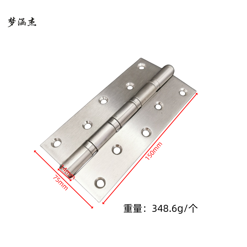 梦涵杰 加厚房门铰链大门平开门折页201重型不锈钢合页 6寸 付高清大图
