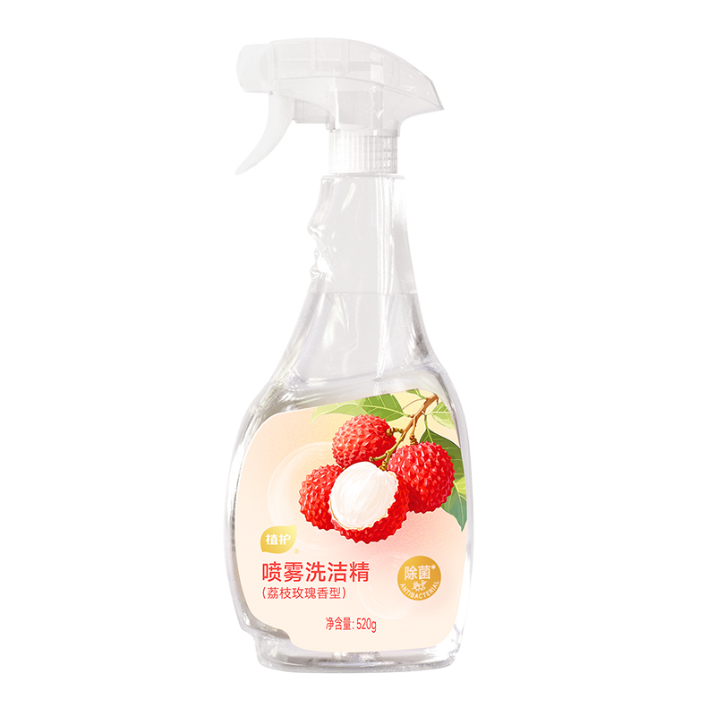 植护喷雾洗洁精(荔枝玫瑰香型)520g/瓶