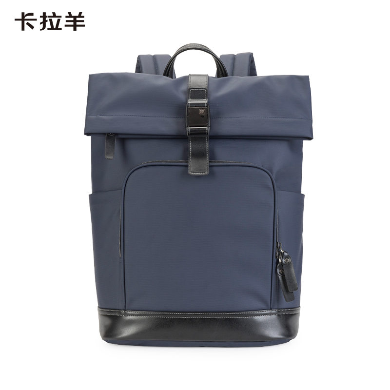 卡拉羊2020新款抑菌一体式可打开防盗双肩包背包男女时尚百搭