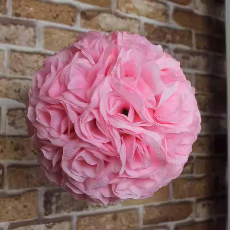 思唯美(sweet made) 定制仿真玫瑰花球商场美陈装饰娟花婚庆道具 50cm-4个装(定制联系客户经理)高清大图