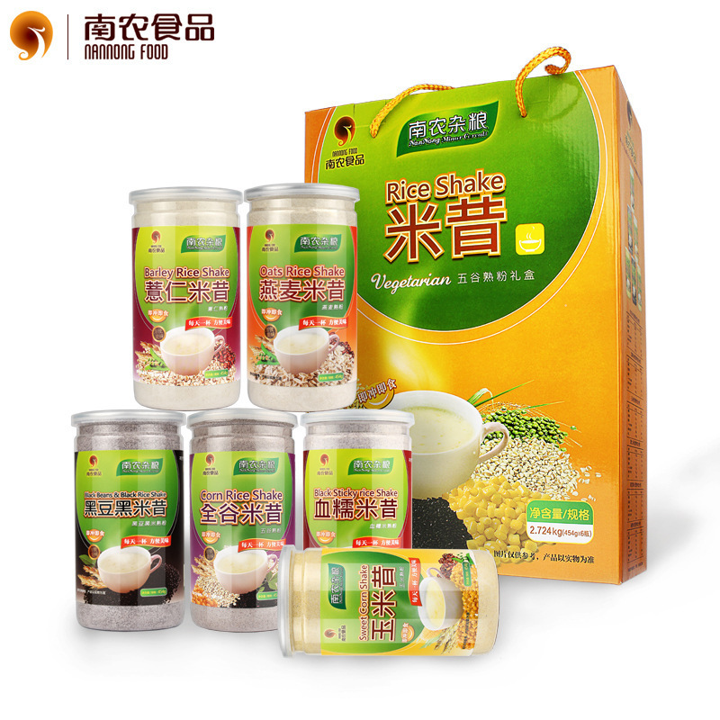 南农食品 米昔六罐装 含蔗糖中老年人米糊状流食 营养健康代餐粉 454g*6罐