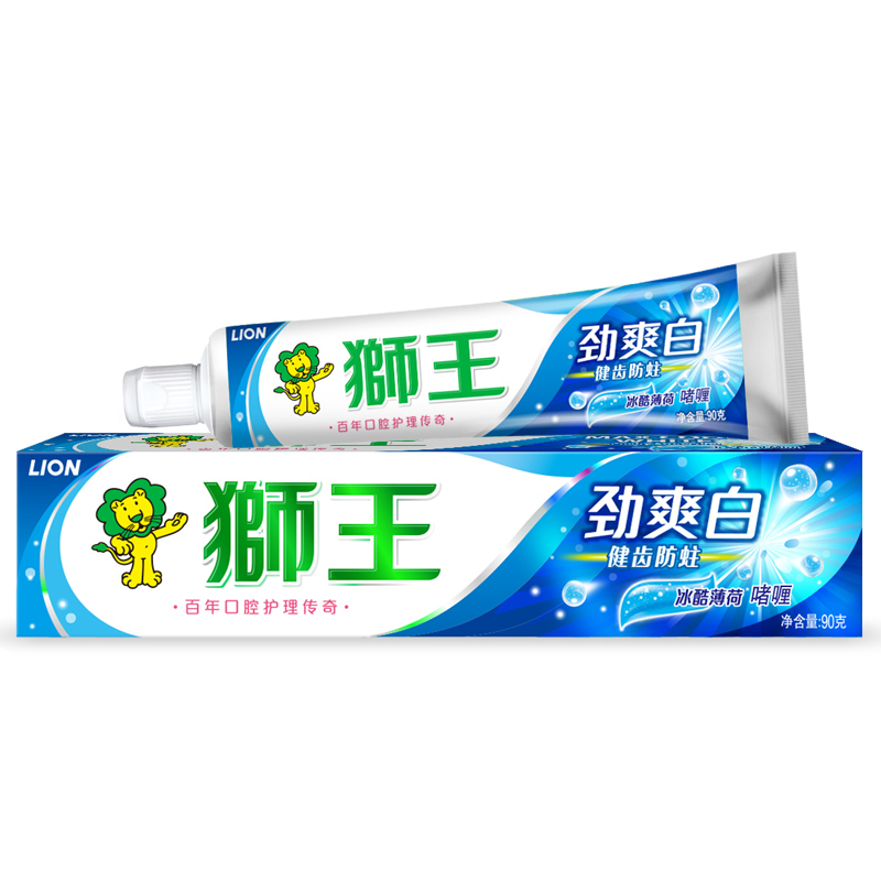 狮王 劲爽白 牙膏珍萃薄荷 90g(单位:支)