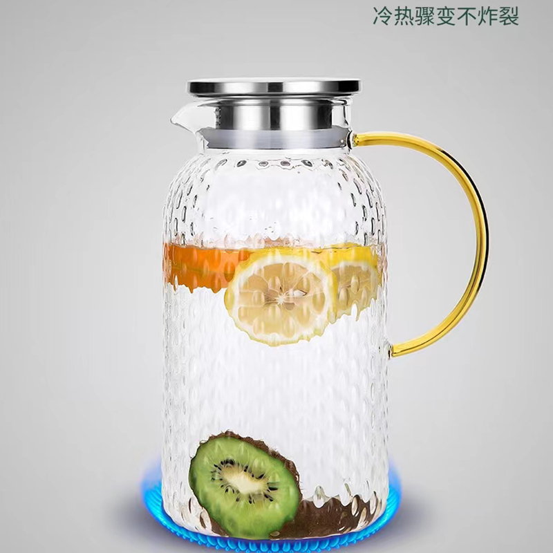 [补贴10%]加厚玻璃水壶耐高温大容量装水瓶凉白开水杯冷水壶玻璃花茶壶家用高清大图