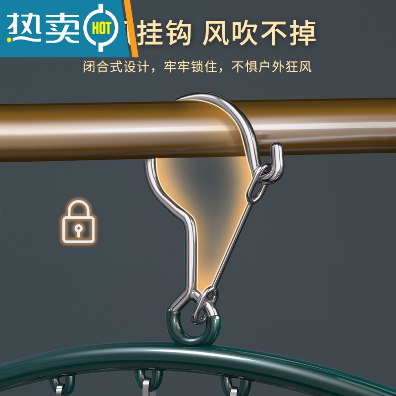 敬平不锈钢多功能衣架多夹子家用挂衣凉晾挂内裤器内衣阳台晒袜子架 2021..加粗款(墨绿)10夹..1个衣夹高清大图