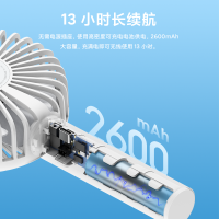 ZMI 手持随身风扇迷你学生办公室桌面教室USB充电小风扇 白色