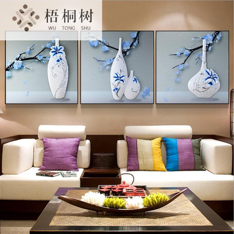 新款5d钻石画满钻钻石绣卧室客厅花瓶装饰画北欧点钻十字绣砖石绣儿童DIY挂画