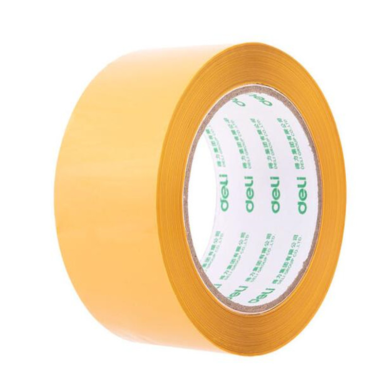 得力(deli)30359 封箱胶带打包宽胶带 黄色 60mm*100y(91.4米)*50μm