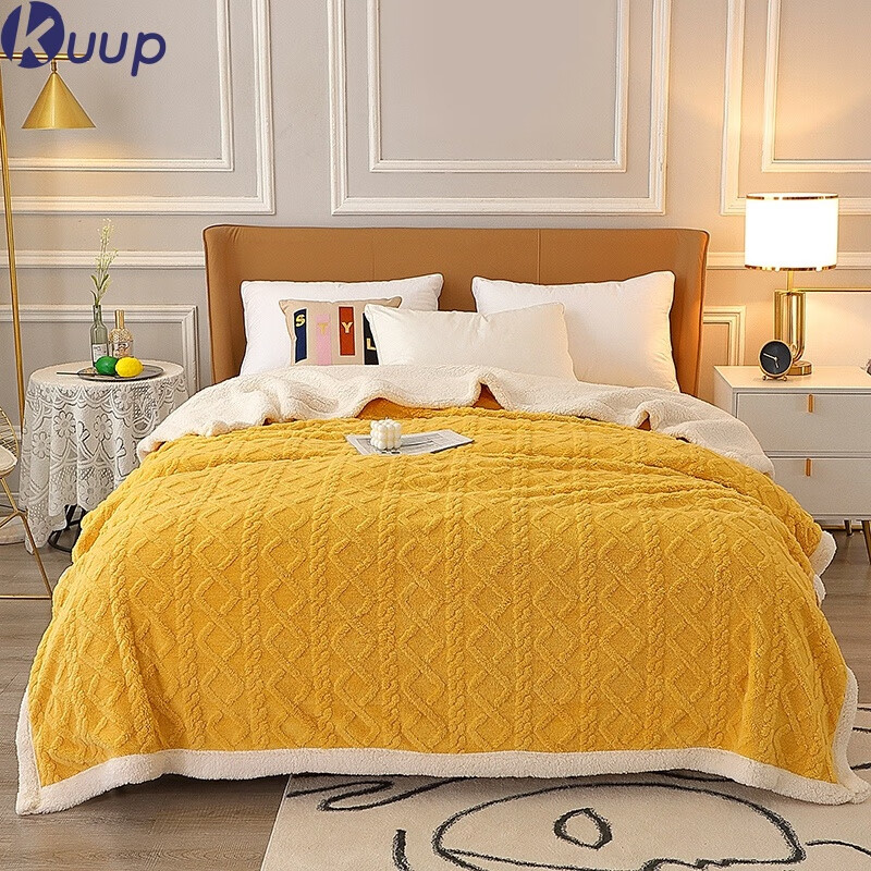 啄木鸟(PLOVER)塔棉绒加厚毛毯-桔黄色 ZMN-RT003