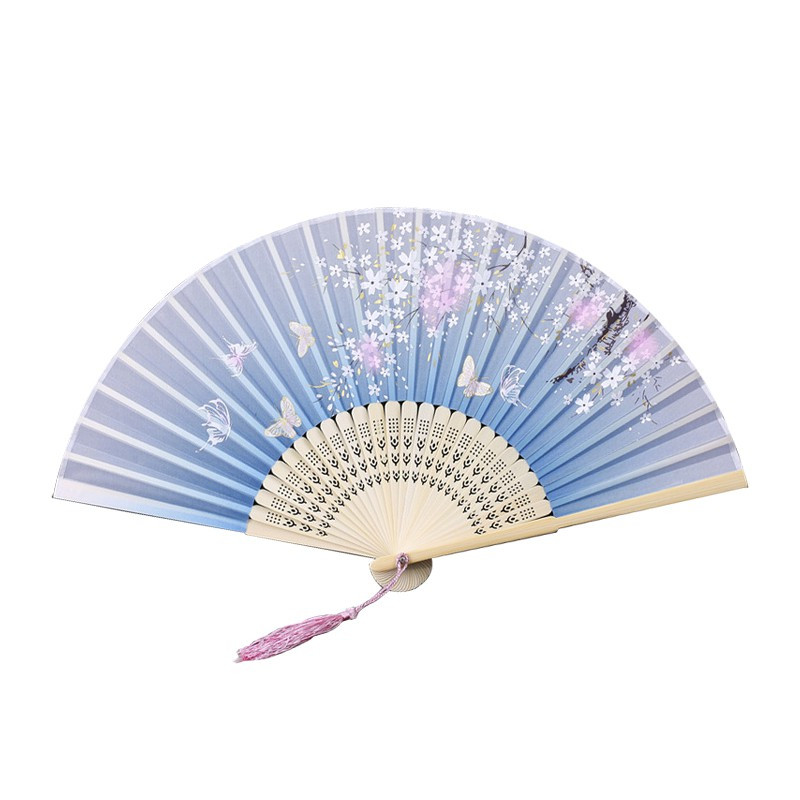 夏季中国风古风女蹈扇折叠送礼用随身便携小扇子日式复古迷你布扇 三维工匠 11号