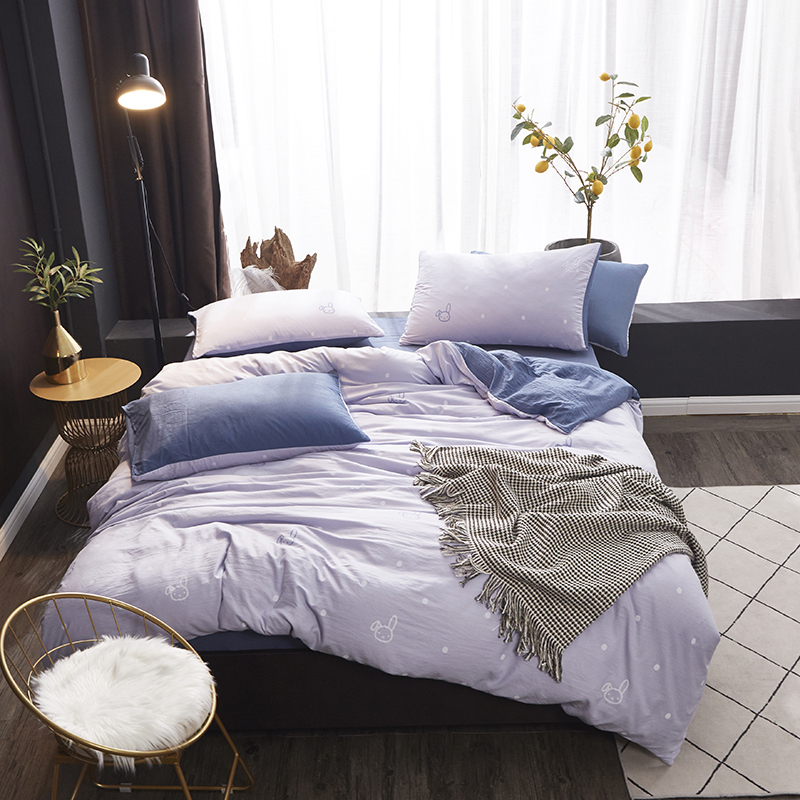 明超家纺宜家舒适简约活性印花养肤四件套视频