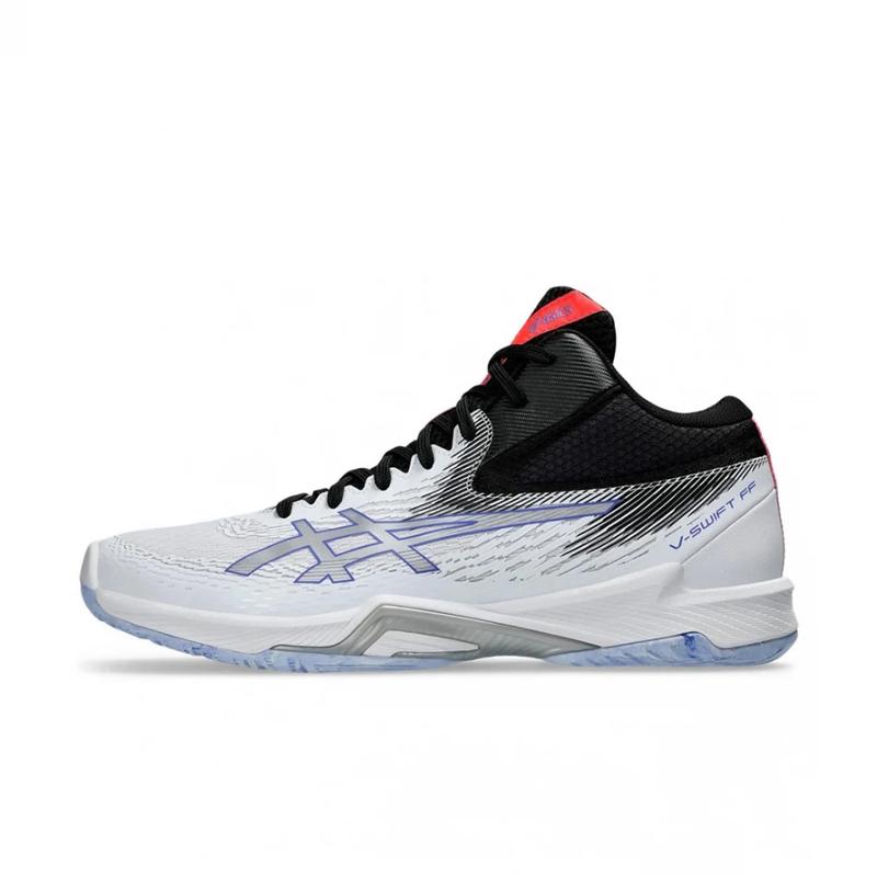 亚瑟士(ASICS)专业排球鞋男款轻量缓震稳定支撑中帮运动鞋 White_×_Black 45